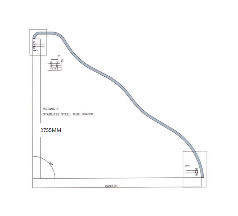 Glidstång Böljande eller kurvig - 1st - bild 2