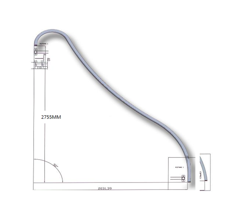 Glidstång Böljande eller kurvig - 1st - bild 3