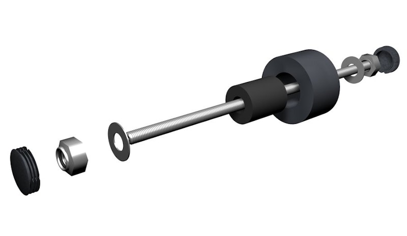 Monteringsbeslag - Komplett m skumkloss 45mm