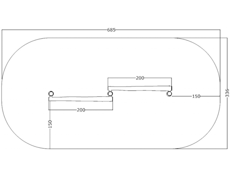 Balansbom (rak) x2 - bild 2