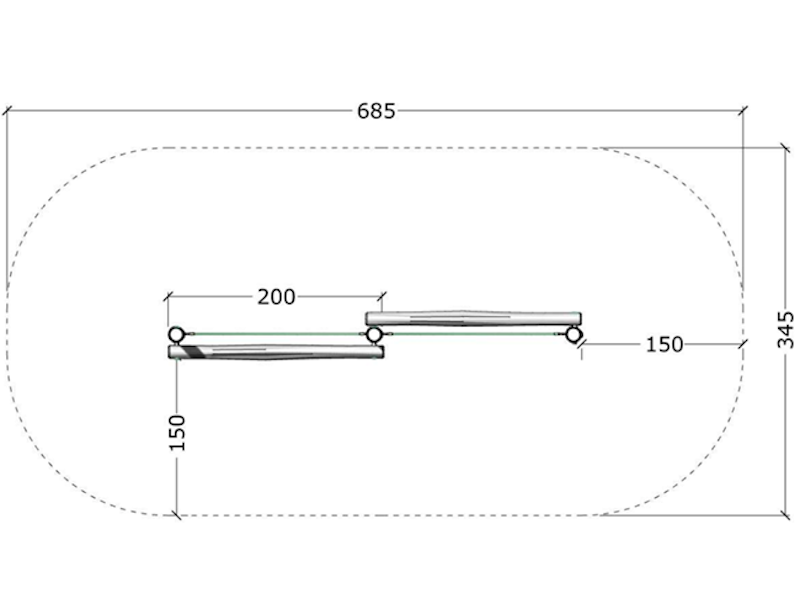Balansbom med rep x2 - bild 2