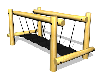 Hängbro med flytande golv