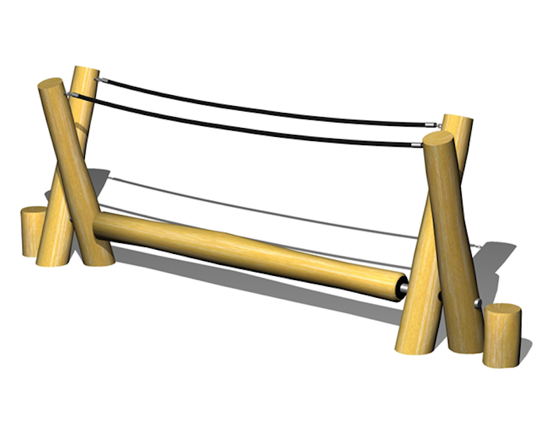 Roterande bom med rep