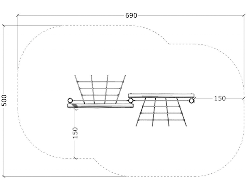 Upp-och-ner nät DUBBEL - bild 2