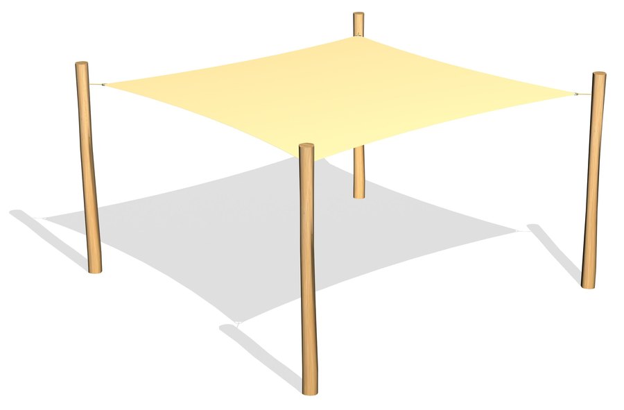 Solsegel 3,6x3,6 / 4 ben (LEK31976)