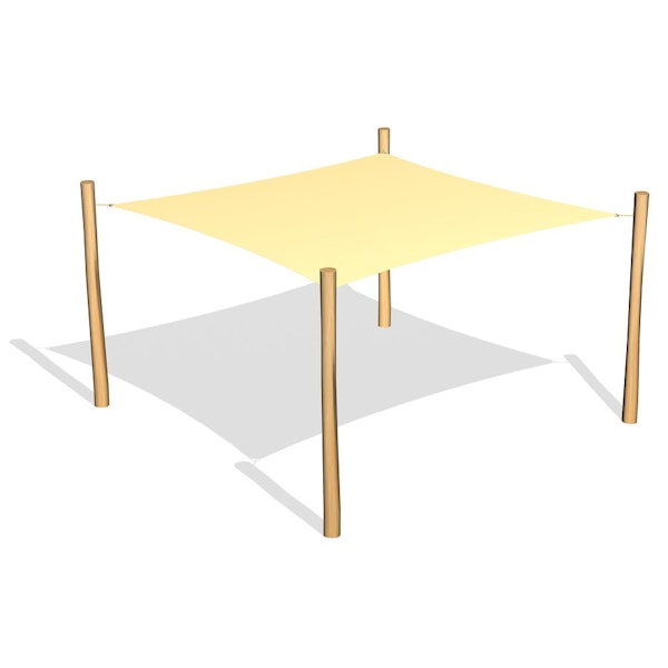 Solsegel 3,6x3,6 / 4 ben