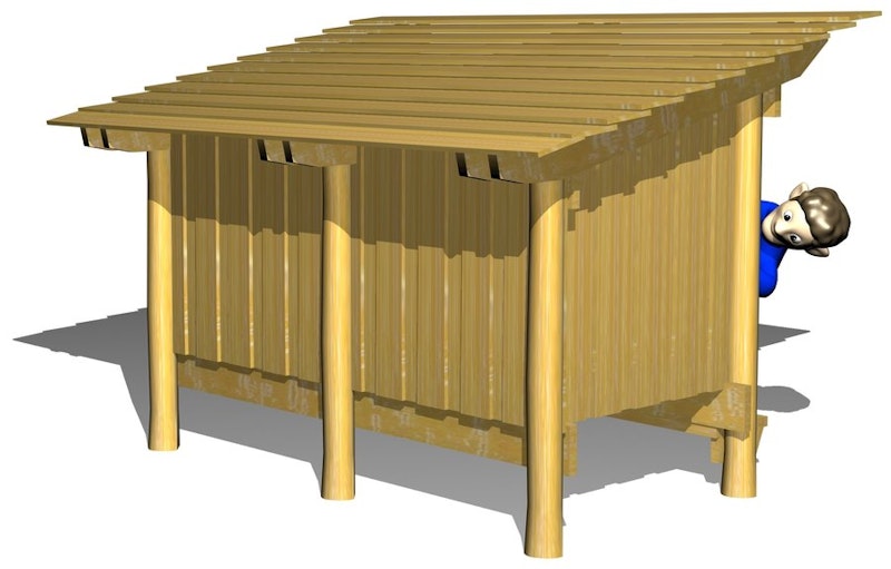 Vindskydd m bänkar - bild 3