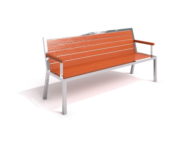 Rostfri bänk 8