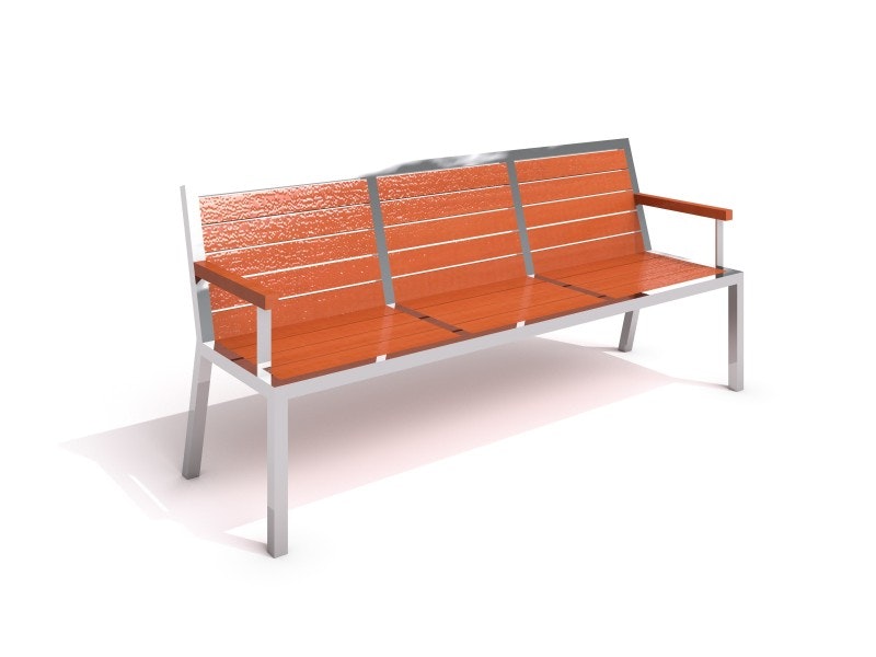 Rostfri bänk 9