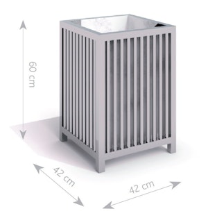 Stainless steel trash bin 04
