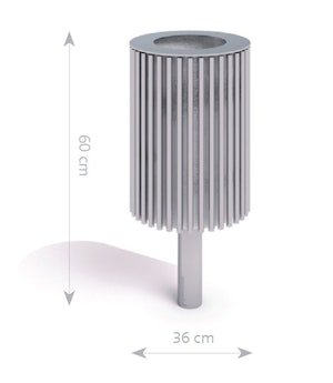 Steel trash bin 11