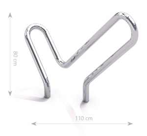 Stainless steel bicycle rack 01