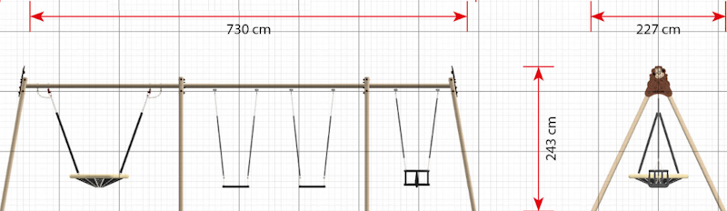 Birk Explore m fågelbo + 3 valfria gungor - bild 3