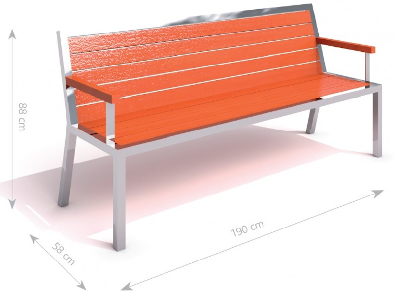 Rostfri bänk 8 - bild 3