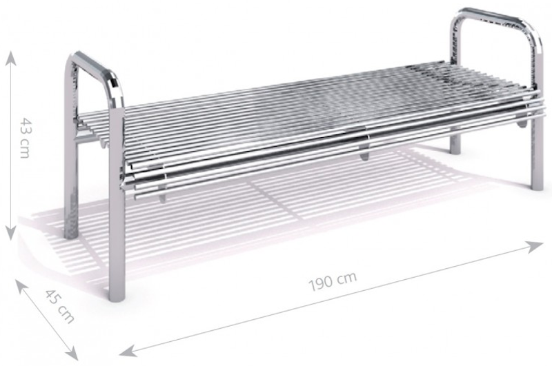 Rostfri bänk 17 - bild 2