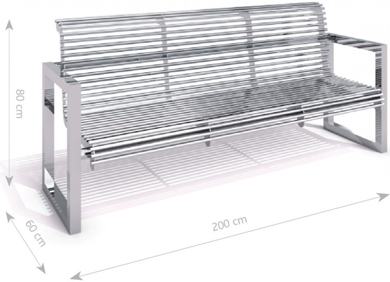 Rostfri bänk 18 - bild 3
