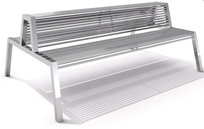 Rostfri bänk 20