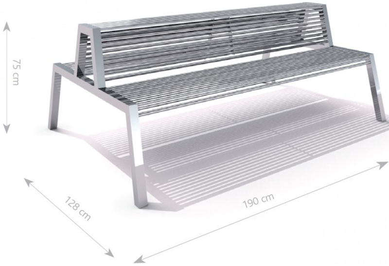Rostfri bänk 20 - bild 2