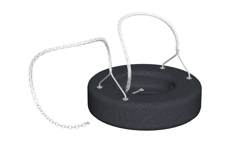 Däckgunga med kedjeskydd