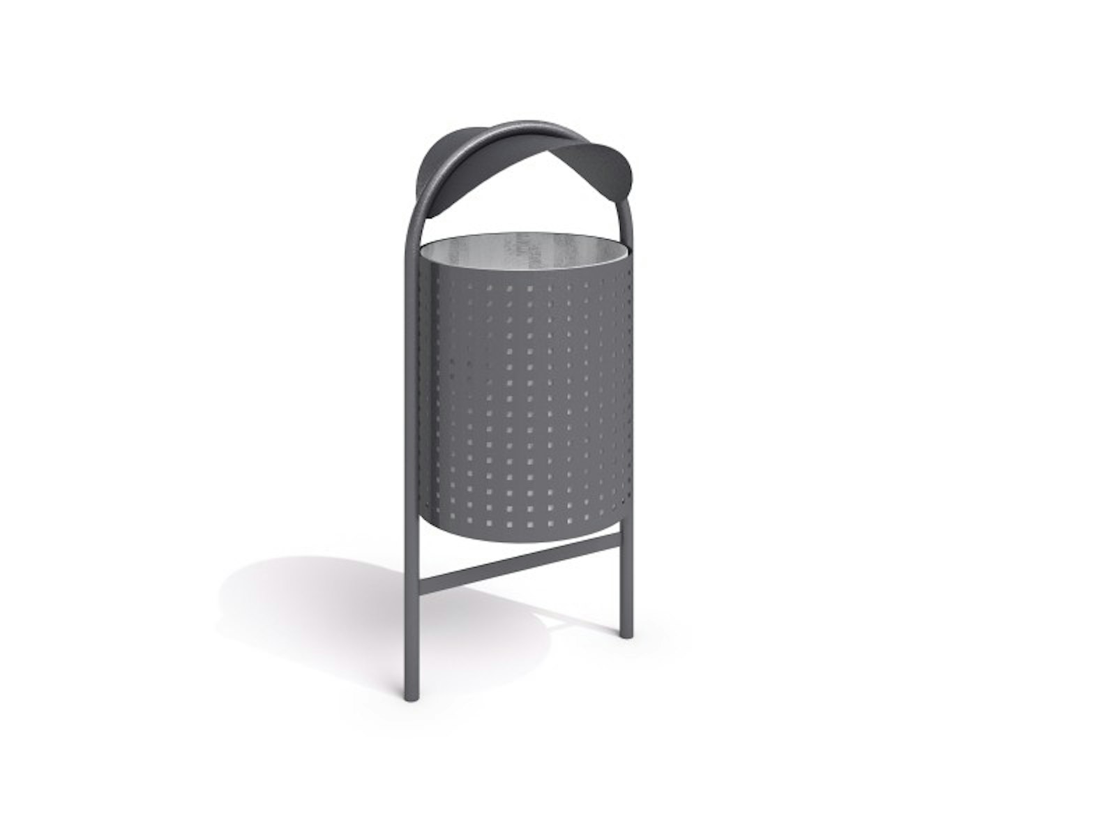 Steel trash bin 12