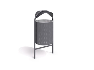 Steel trash bin 12