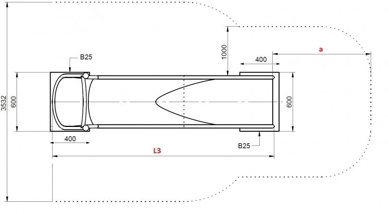 Slope Bredd=0,6 meter, L1 (FH)= 0,6-3,1 meter - bild 8