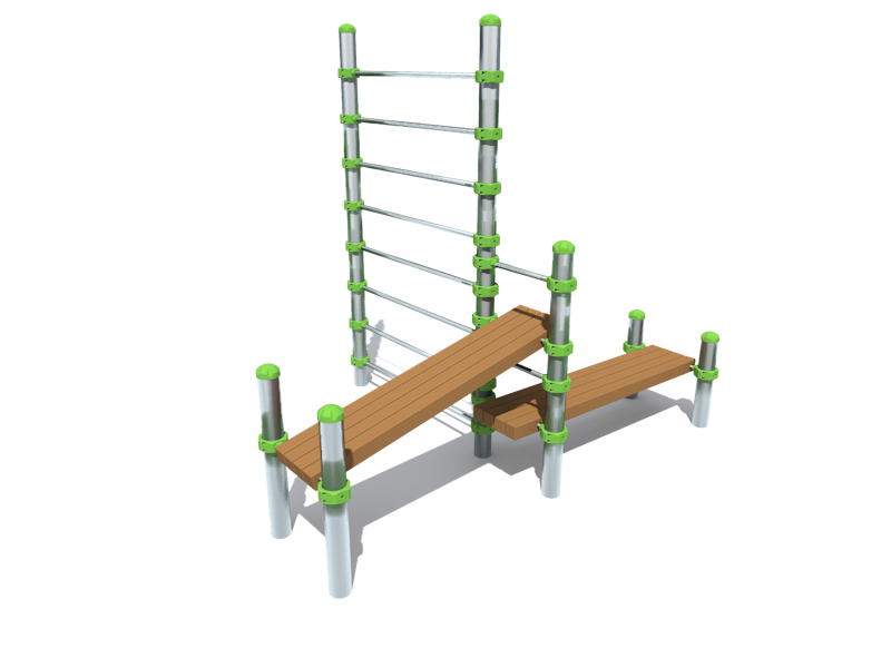 Ribbstol med bänk - Stina