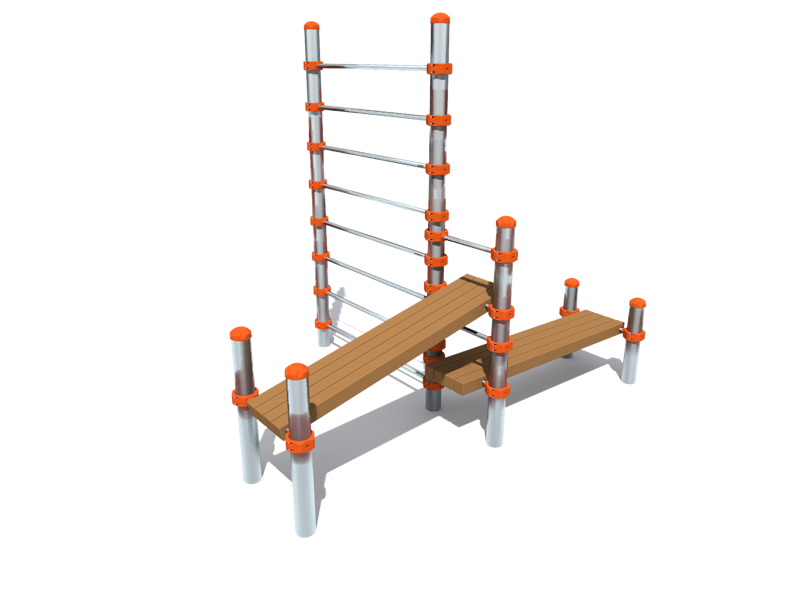 Ribbstol med bänk - Stina - bild 3