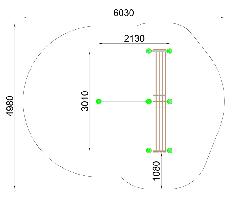 Ribbstol med bänk - Stina - bild 4