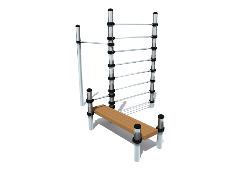 Ribbstol med bänk & Pull up - bild 2