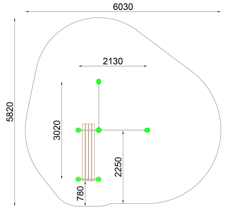 Ribbstol med bänk & Pull up - bild 4