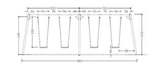 Ferrum med 4st gungsitsar - bild 4