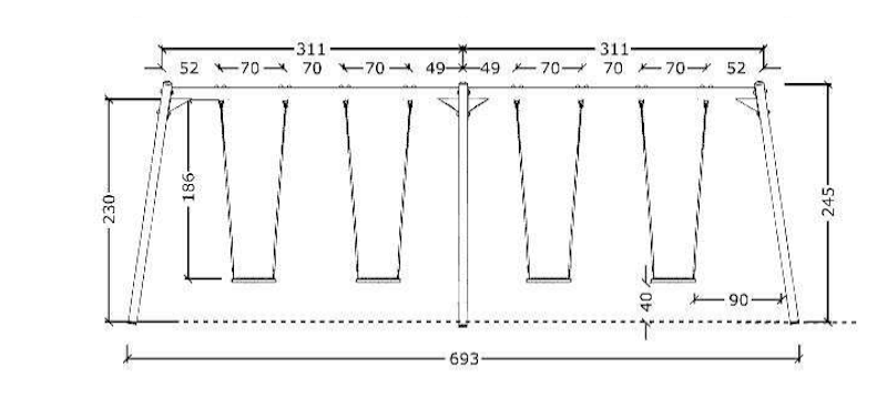 Ferrum med 4st gungsitsar - bild 4
