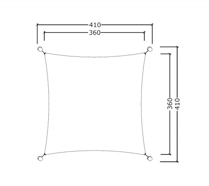 Solsegel 3,6x3,6 / 4 ben - bild 2