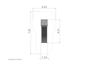 Deb 2.15 meter, bred (LEK2026011) - bild 5