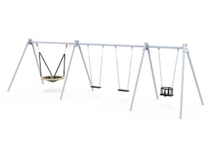 Birk m fågelbo + 3 valfria gungor - bild 1