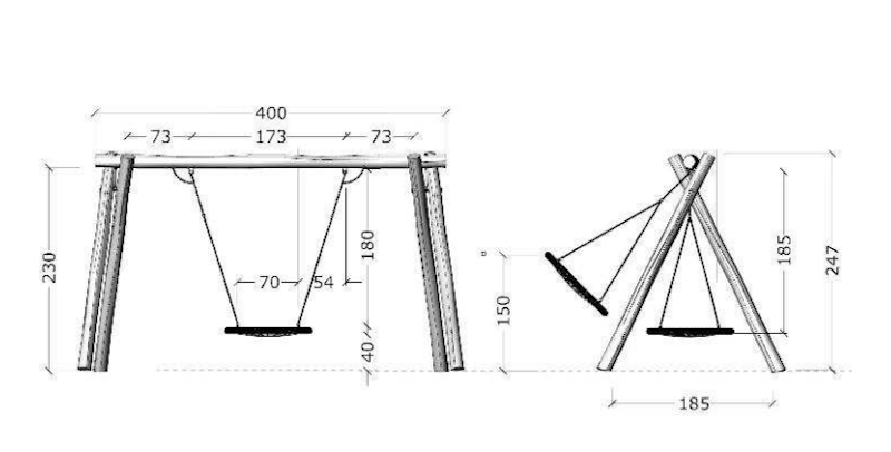 Akacia med Ø100 fågelbogunga - bild 3
