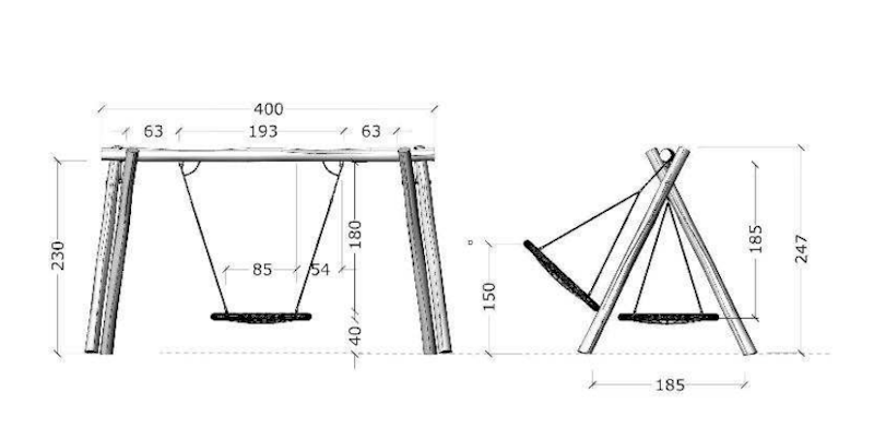 Akacia med Ø120 fågelbogunga - bild 4