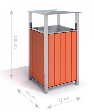 Stainless steel trash bin 01