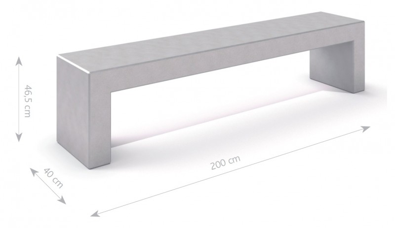 Parkbänk DECO Betongbänk 8