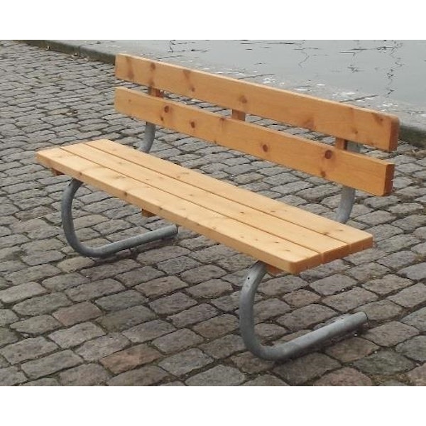Stödja 9810 Bänk m ryggstöd