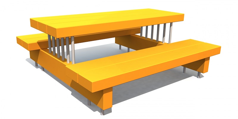 Rustikt bänkbord - bild 2