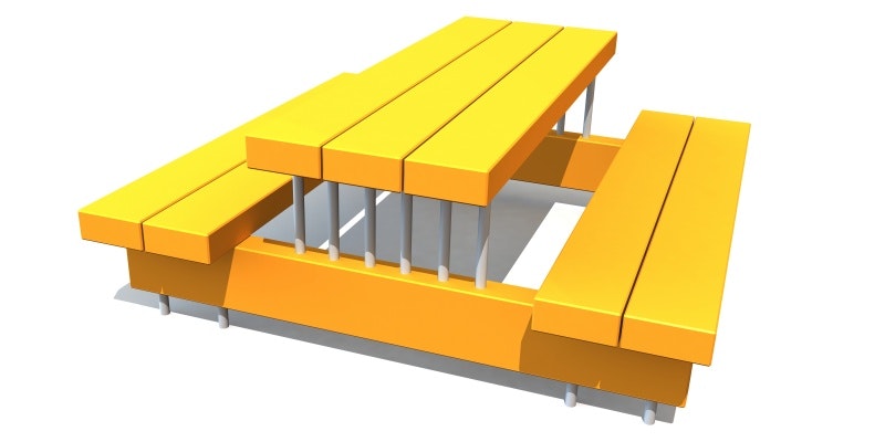 Rustikt bänkbord - bild 3