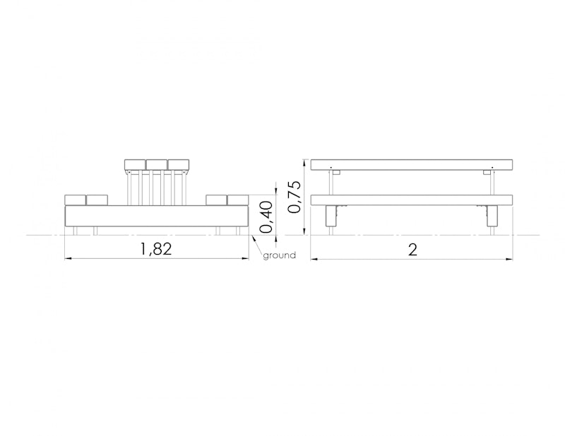 Rustikt bänkbord - bild 4