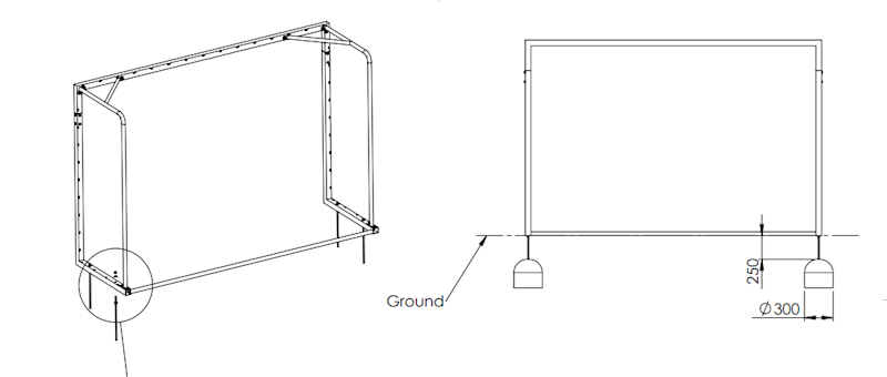 Fotbollsmål  3x2 meter - bild 2
