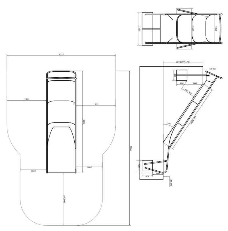 Slope Bredd 1,1 meter,  L1= (FH)=0,6-3,1 meter - bild 10
