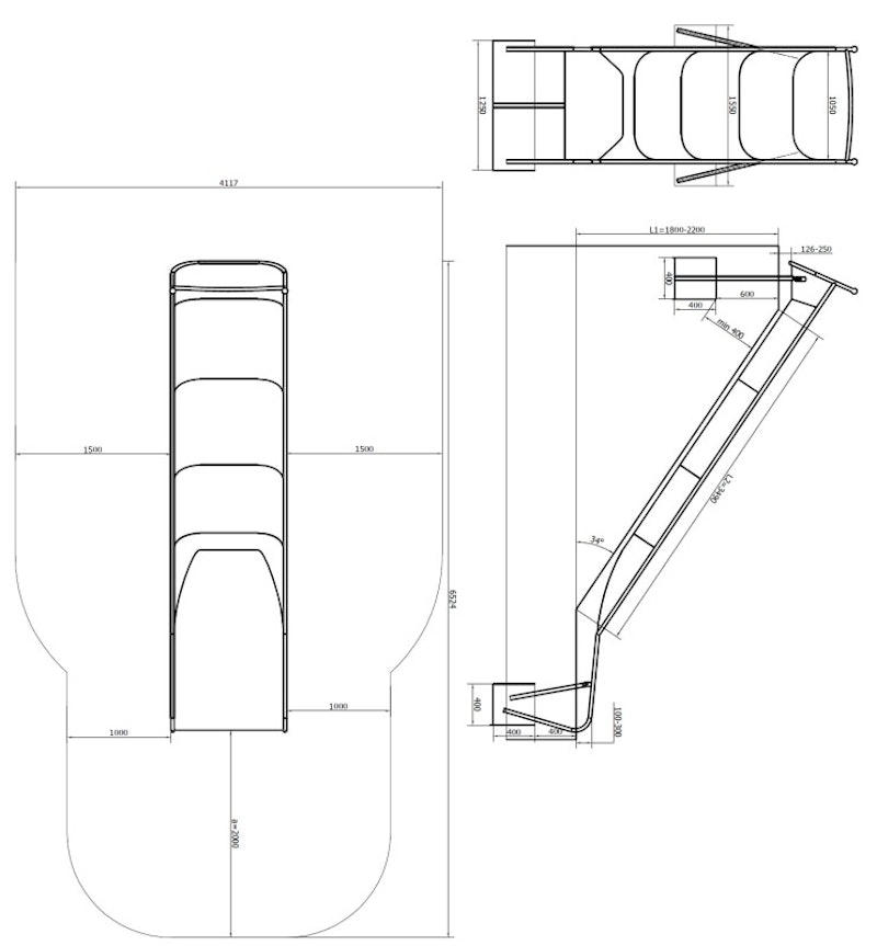Slope Bredd 1,1 meter,  L1= (FH)=0,6-3,1 meter - bild 13