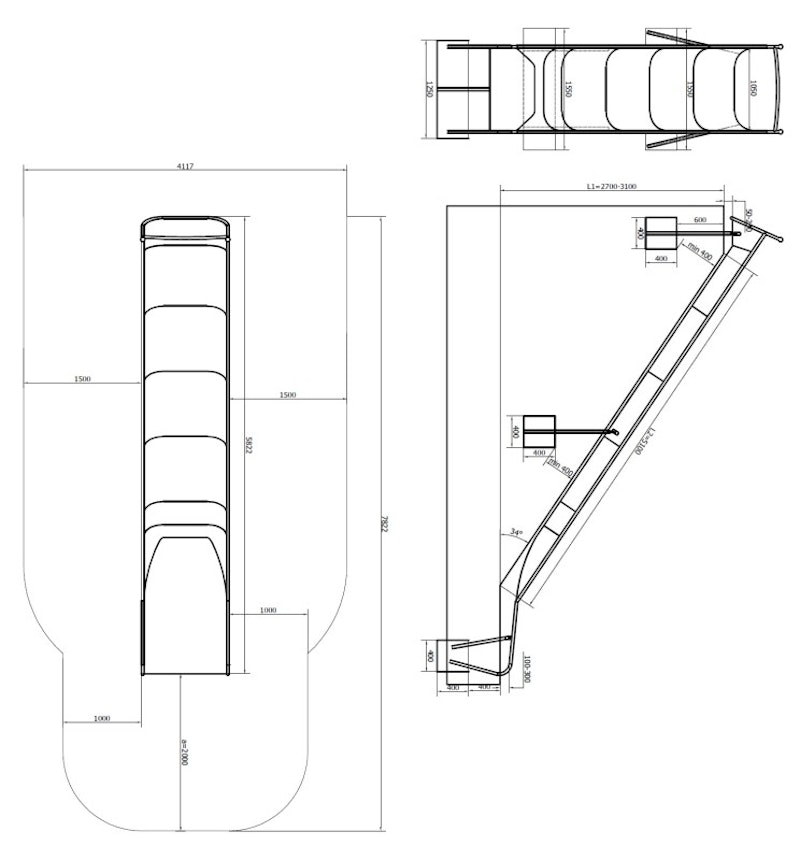 Slope Bredd 1,1 meter,  L1= (FH)=0,6-3,1 meter - bild 19