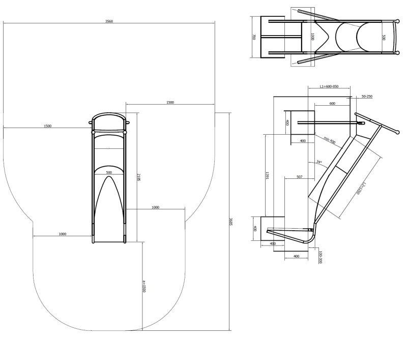Slope Bredd=0,6 meter, L1 (FH)= 0,6-3,1 meter - bild 12