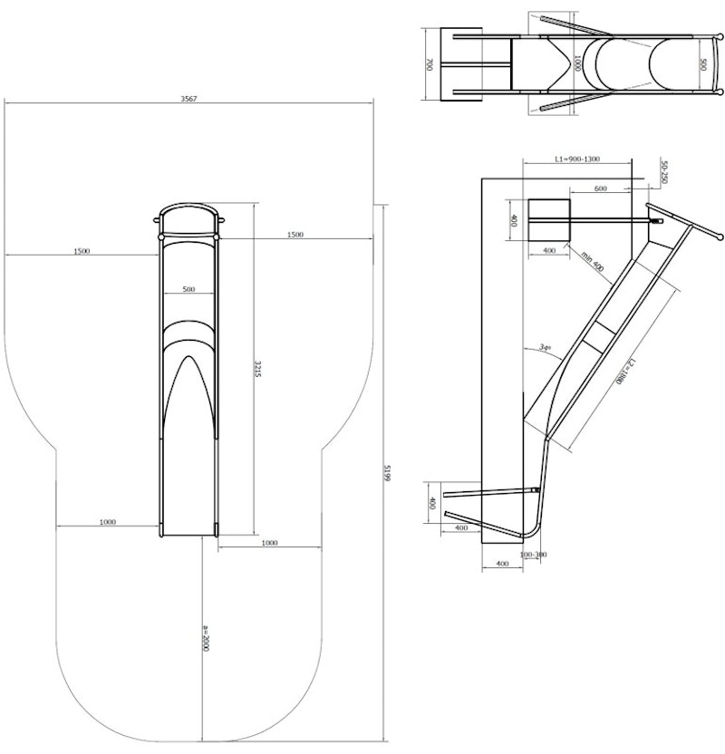 Slope Bredd=0,6 meter, L1 (FH)= 0,6-3,1 meter - bild 13